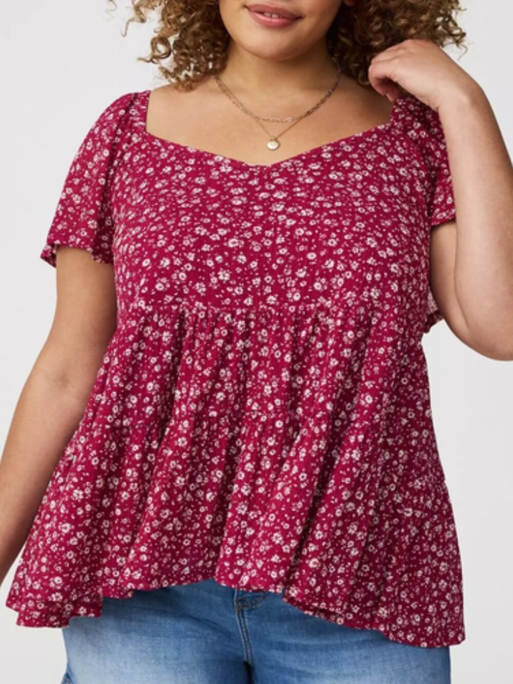 Torrid Flutter Sleeve Babydoll Top - 3X